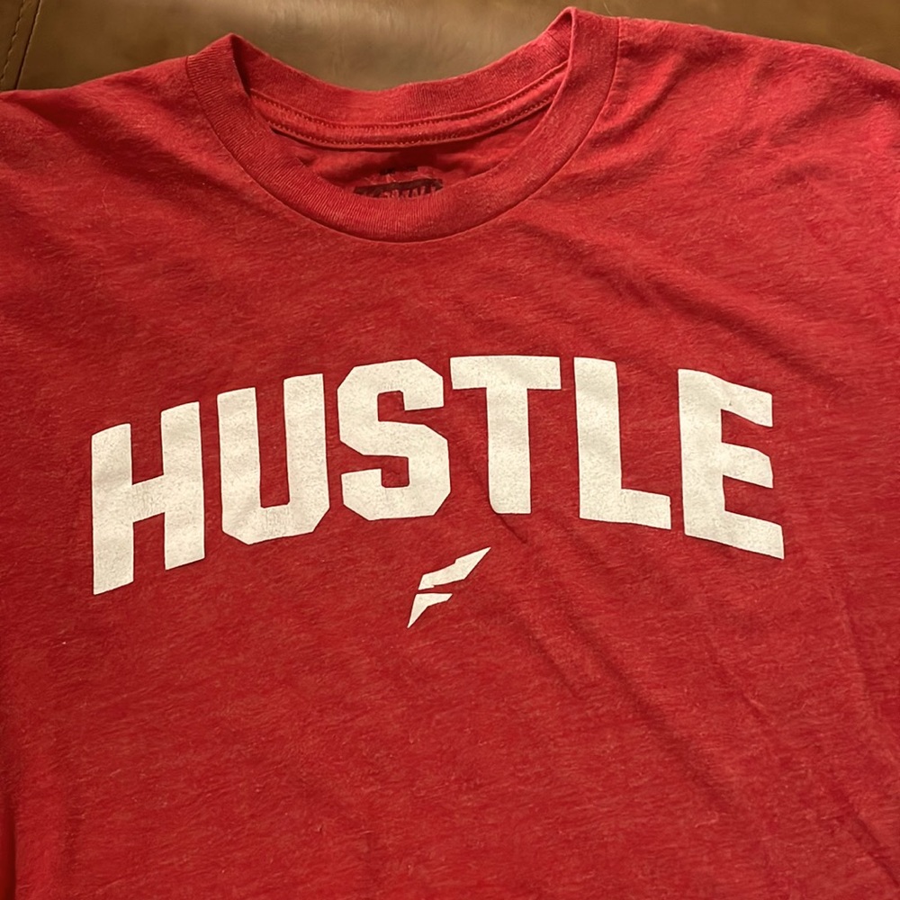 Flag Nor Fail Red ‘Hustle’ Crewneck T-Shirt